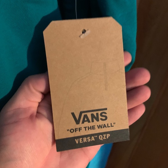 NWT Vans Quarter Zip Teal Sweatshirt - Picture 2 of 5